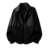 Herren Field-Bomberjacke mit Pattentaschen und Rippbündchen - Schwarz