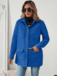 Damen Utility-Jacke mit praktischen Taschen - Königsblau