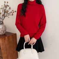 Damen Leichter Kaschmir-Mix Rollkragenpullover mit feinem Soft-Finish und schmaler Silhouette Nord Taschen - Goldsandrot