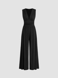 Laila | Chicer ärmelloser Jumpsuit - Black