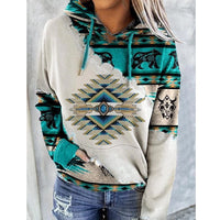 Damen Hoodie mit Kordelzug und Kängurutasche - Weiß A