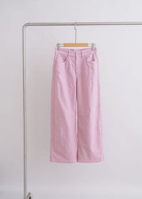 Damen Weite High-Waist Hose Nord Taschen - Rosa
