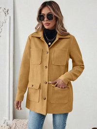 Damen Utility-Jacke mit praktischen Taschen - Braun