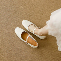 Damen Ballerinas mit modischem Riemchen - Beige