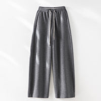 Damen Weite Sweatpant mit elastischem Bund, Kordelzug und seitlichen Eingrifftaschen Nord Taschen - Grau