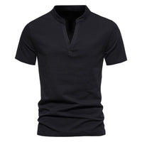 Elias | Trendiges V Shirt für stilvolle Herren - Schwarz