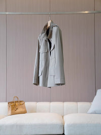 Damen Stylische Übergangsjacke mit praktischen Taschen Nord Taschen - Graublau