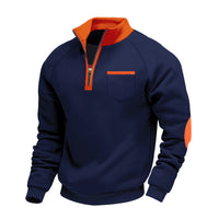 Julian | Herrenpullover modern sportlich und locker - Marineblau