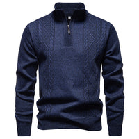 Herren Pullover mit Reißverschluss - Dunkelgrau
