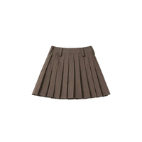 Damen Plissierter Midi-Rock Nord Taschen - Mocca