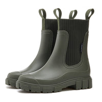 VALERIE | Klassische wasserdichte Chelsea-Stiefeletten - Grün