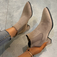 Damen Stiefeletten mit rutschfester Sohle und bequemer Passform - Khaki