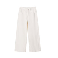 Damen Weite Baumwollhose Nord Taschen - Elfenbein