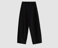 Damen Weit geschnittene High-Waist Anzughose Nord Taschen - Schwarz