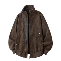 Herren-Bomberjacke mit langen Ärmeln und Taschen - Braun