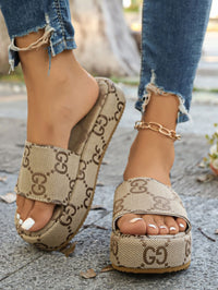 Damen Modische Flip-Flop Pantoletten mit Komfort-Ausschnitt - Dunkelkhaki
