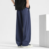 Jonathan | Herren Moderne Wide Leg Freizeithose - Blau