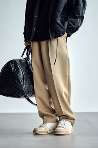 Herren Weite Chino-Hose mit Bundfalten und lockerem Schnitt Nord Taschen - Khaki