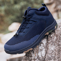 Herren Atmungsaktive Trail-Schuhe mit flexiblem Schnürsystem - Dunkelblau