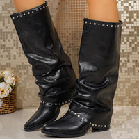 Damen Stiefel mit Glitzer-Akzenten und elegantem Schnitt - Schwarz