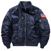 Herren Bomberjacke im Fliegerstil mit mehreren Taschen - Dunkelblau