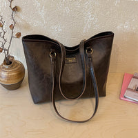 Damen elegante Tragetasche aus hochwertigem Kunstleder Nord Taschen - Kaffee