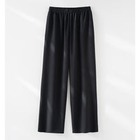 Damen Weite Satin-Hose mit Elastikbund und fließender Palazzo-Silhouette Nord Taschen - Schwarz