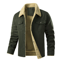 Herren Bequeme und warme Steppjacke Nord Taschen - Militärgrün