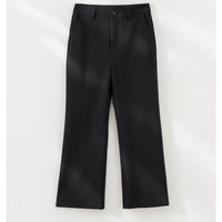 Damen Tailored-Stoffhose mit Bügelfalte, weiter Beinführung und Gürtelschlaufen Nord Taschen - Schwarz