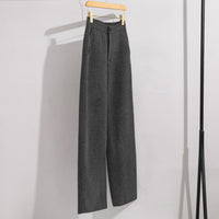 Damen High-Waist Palazzo-Hose mit weitem Bein und schlichter Bundverarbeitung Nord Taschen - Dunkelgrau