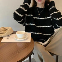 Amelie | Moderner Damen-Strickpullover cozy & stylisch - Schwarz