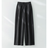 Damen Weite Komfort-Strickhose mit Gummibund und Tunnelzug Nord Taschen - Dunkelgrau