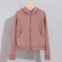 Damen Breite Baumwoll-Frottee-Loungehose mit hohem Bund und Tunnelzug Nord Taschen - Abendrosa Oberteil
