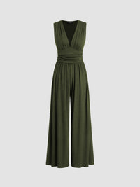 Laila | Chicer ärmelloser Jumpsuit - Army Green