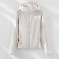 Damen Leichte Softshell-Jacke mit Kapuze, Raglanärmeln und taillierter Passform Nord Taschen - Weiß