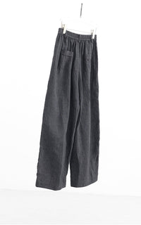Damen Weit geschnittene Leinenhose Nord Taschen - Lila