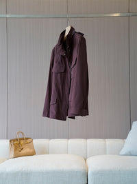 Damen Stylische Übergangsjacke mit praktischen Taschen Nord Taschen - Weinrot