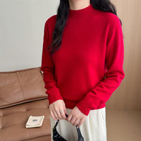 Damen Feiner Feinstrick-Pullover mit kurzem Stehkragen und Kaschmir-Optik Nord Taschen - Goldsandrot