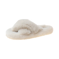 Damen Flauschige Hausschuhe mit kuscheligem Innenfutter - Beige