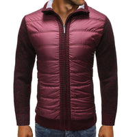 Herren Steppjacke mit langen Ärmeln - Weinrot