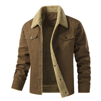 Herren Bequeme und warme Steppjacke Nord Taschen - Erdfarben