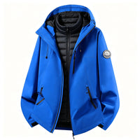 Damen Softshell-Outdoorjacke mit abnehmbarer Innenjacke - Kleinblau