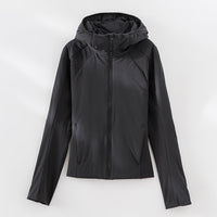 Damen Leichte Softshell-Jacke mit Kapuze, Raglanärmeln und taillierter Passform Nord Taschen - Schwarz