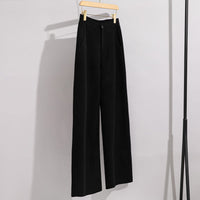 Damen High-Waist Palazzo-Hose mit weitem Bein und schlichter Bundverarbeitung Nord Taschen - Schwarz