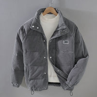 Günther | Herren Lockere Passform Cordjacke - Grau