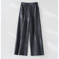 Damen Weite Palazzo-Hose aus Ponte-Jersey mit elastischem Komfortbund und Bügelfalte Nord Taschen - Felsgrau