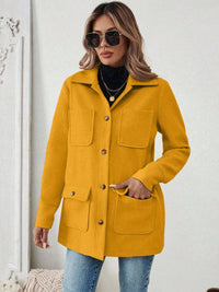 Damen Utility-Jacke mit praktischen Taschen - Gelb