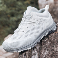 Herren Atmungsaktive Trail-Schuhe mit flexiblem Schnürsystem - Weiß
