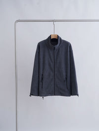 Damen Sportliche Fleecejacke mit hohem Kragen Nord Taschen - Dunkelgrau
