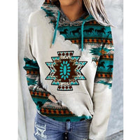 Damen Hoodie mit Kordelzug und Kängurutasche - Weiß D